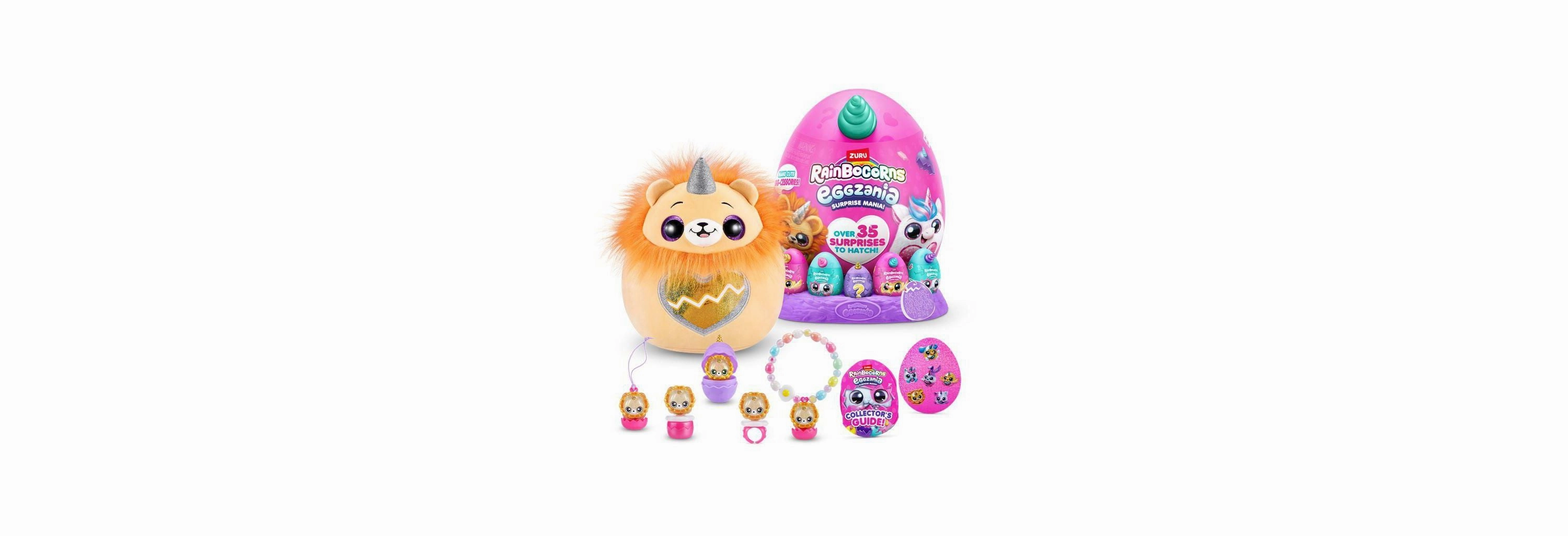 Rainbocorns Zuru Eggzania Giant Series 1 Interactive Plush Toy