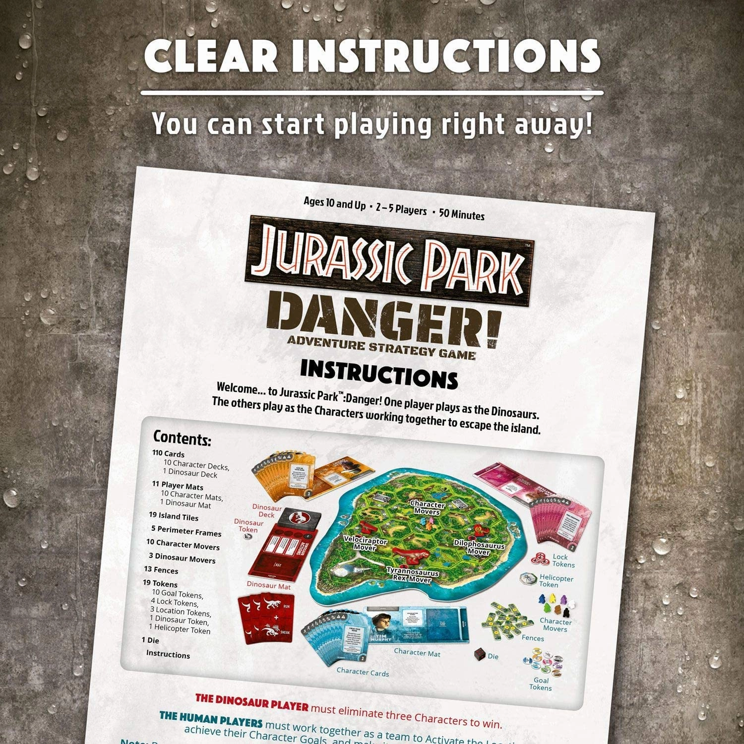 Ravensburger Jurassic Park Danger Adventure Strategy Game
