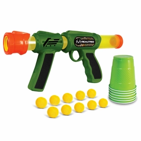 RealTree Foam Blaster Set - NKOK, Camo Pump Action with Foam Balls and Target Cups