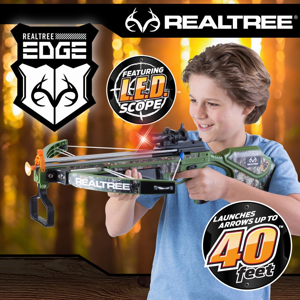 RealTree: Junior Archer Camo Toy Crossbow Set - 26" with LED Scope