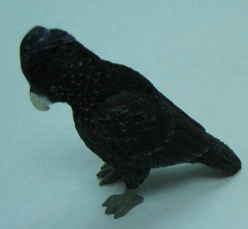 Red Tailed Black Cockatoo Figurine