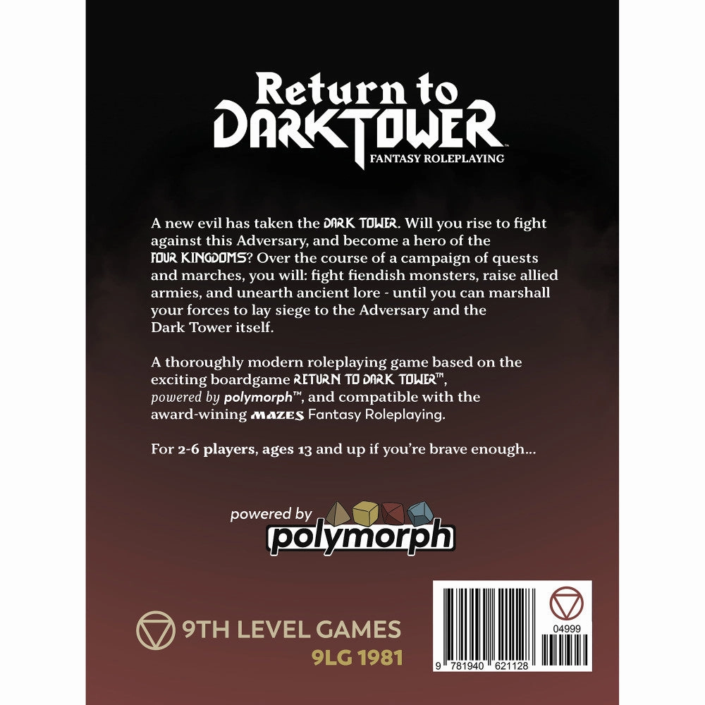 Return To Dark Tower - Deluxe Edition Fantasy RPG Hardcover Book