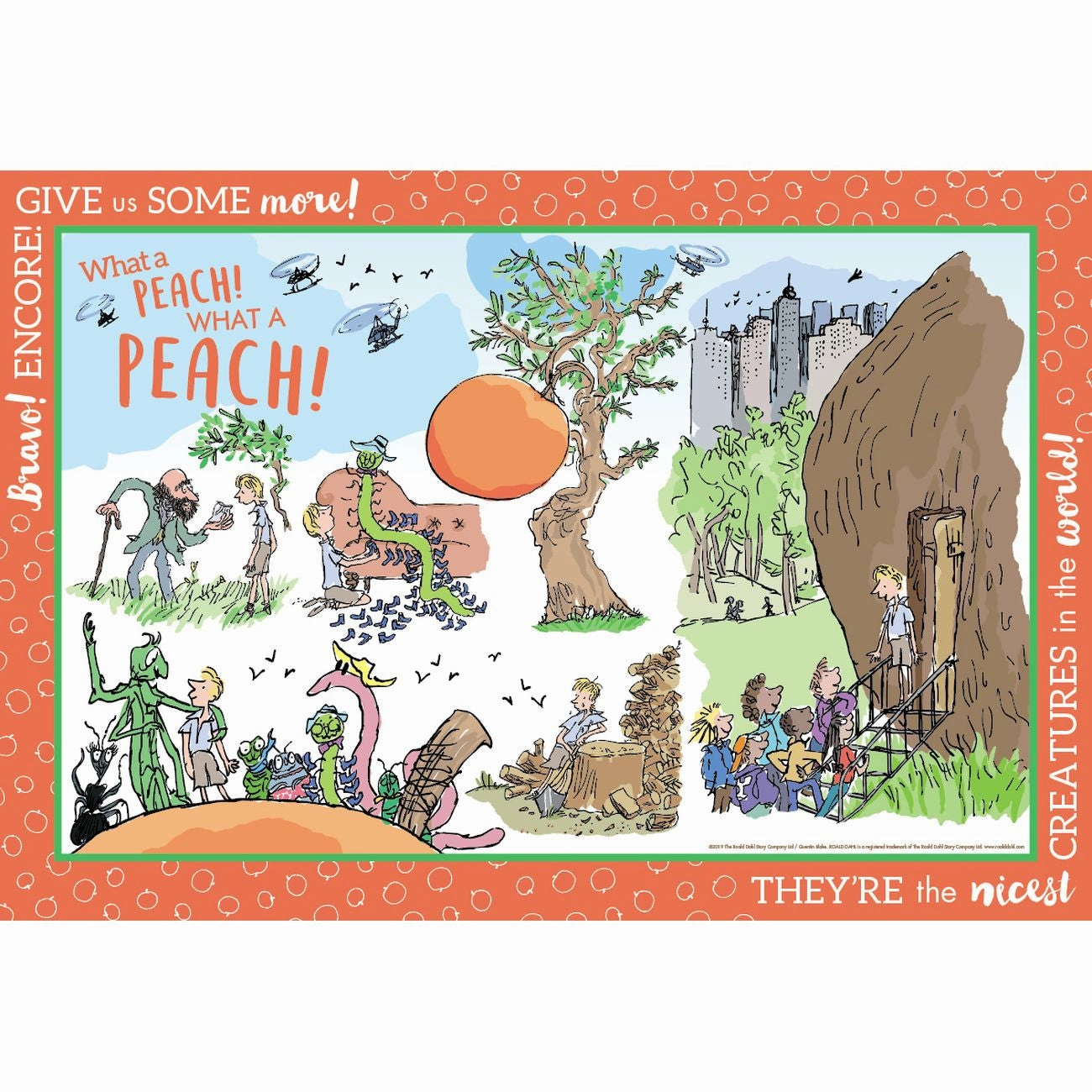 ROALD DAHL 300 PIECE XL PUZZLE JAMES AND THE GIANT PEACH