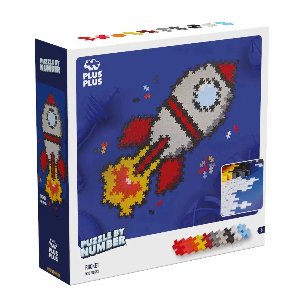 Rocket-Puzzle by Number 500pc