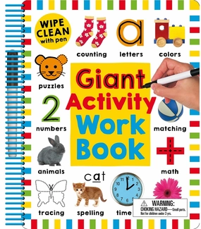 Roger Priddy Giant Activity Workbook - Colorful Learning Fun with Wipe-Clean Pages