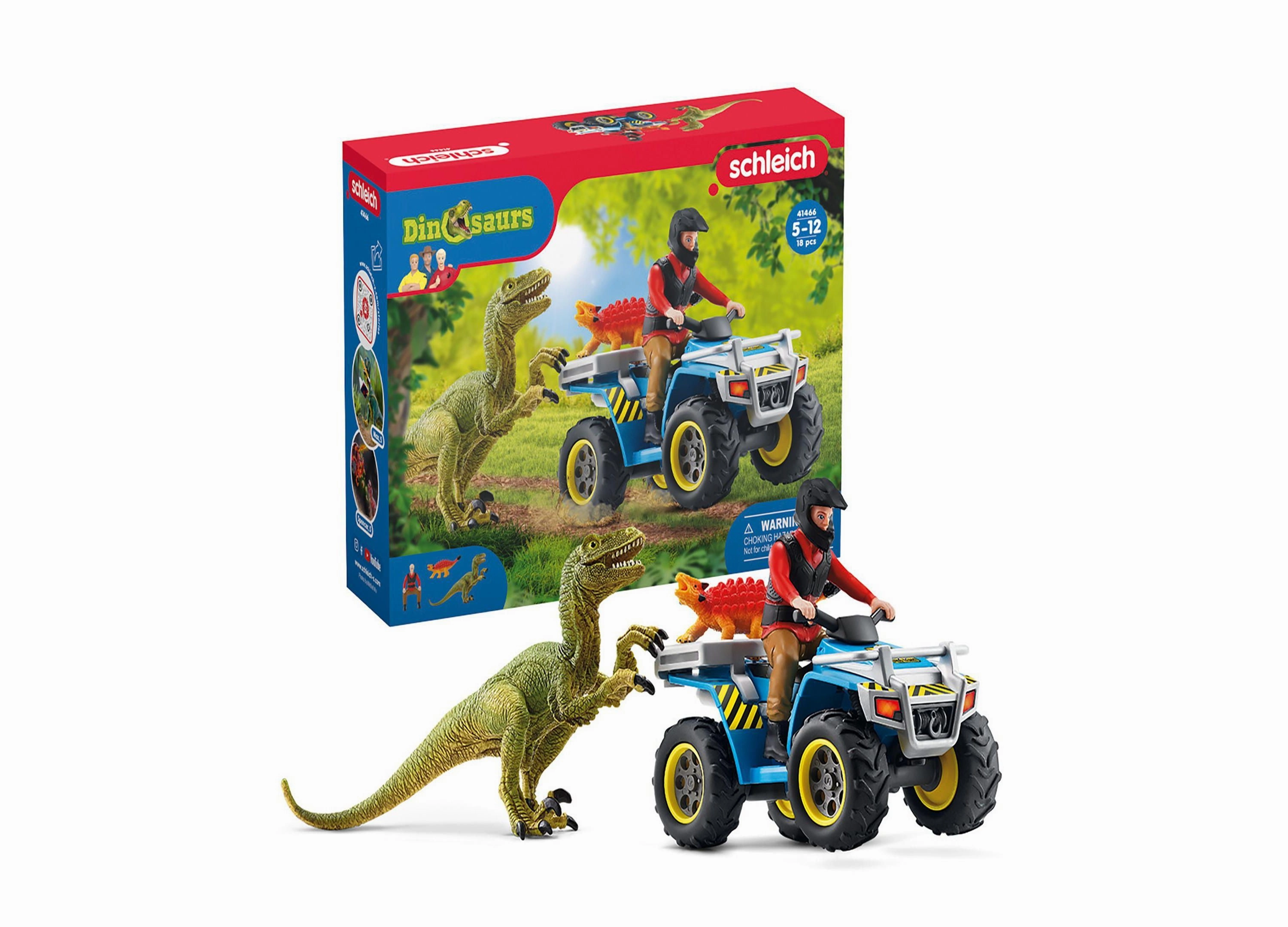 Schleich Dinosaurs Quad Escape from Velociraptor Playset
