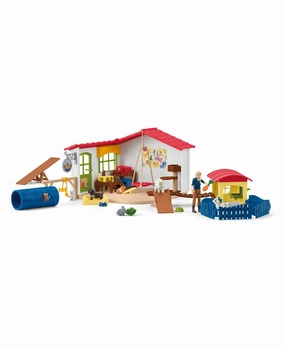 Schleich Farm World Pet Hotel 54-Piece Animal Playset for Kids Ages 3 