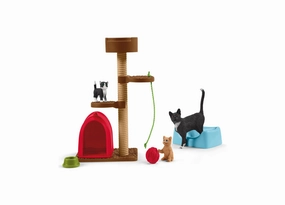 Schleich Farm World Playtime for Cute Cats Animal Figure Playset