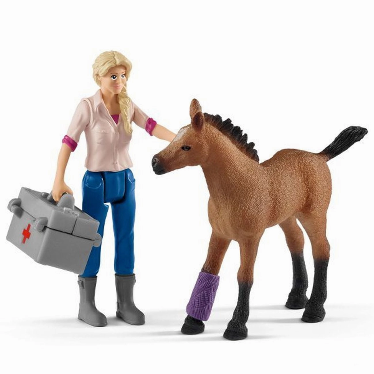 Schleich Farm World Vet Visting Mare And Foal Set