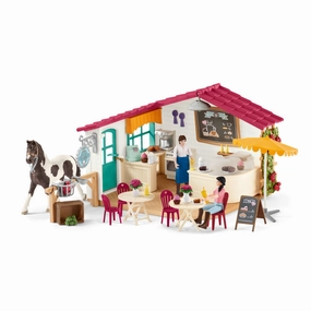 Schleich Horse Club Rider Caf 97pc Playset with Figurines and Pinto Stallion