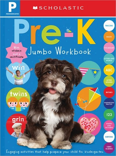 Scholastic Early Learner - Preschool Jumbo Workbook - Colorful Learning Adventure