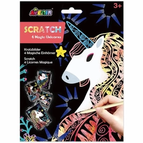 Scratch Art - 4 Magic Unicorns