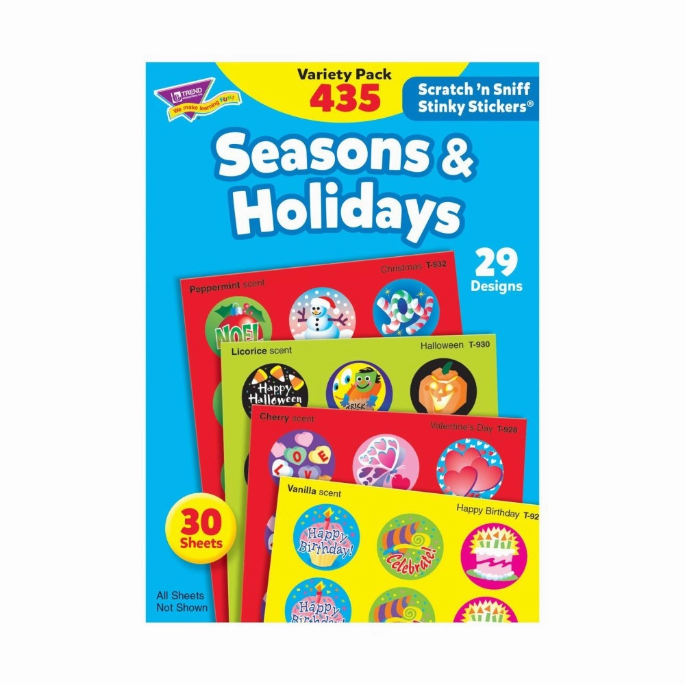 Seasons & Holidays Scratch 'n Sniff Stinky Stickers Variety Pack - 435 Stickers