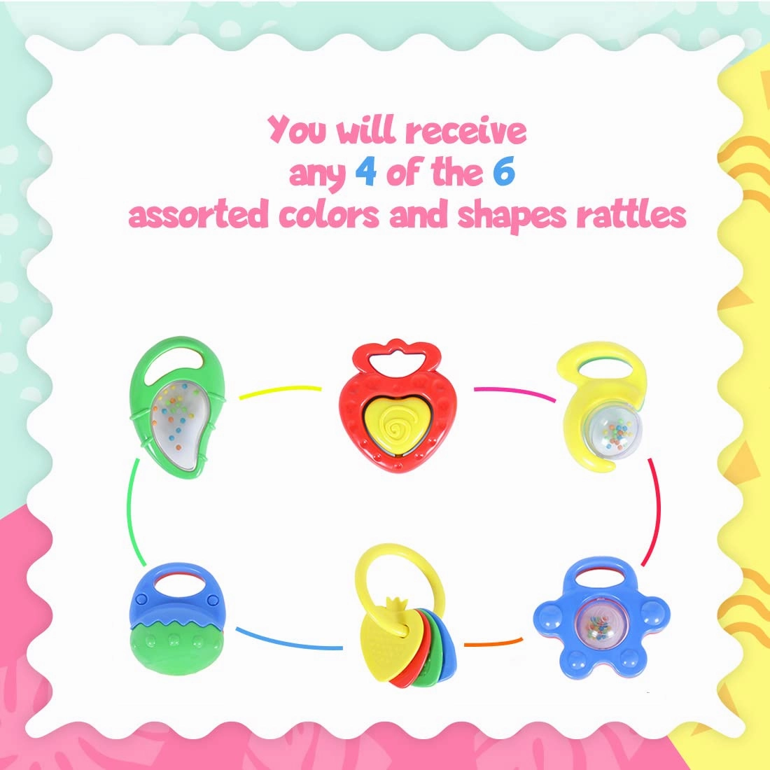 Simba ABC Rattle Toy Set for 3 Months and Above Kids