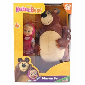 Simba Masha and The Bear Masha Set With Doll & Plush For Ages 3 