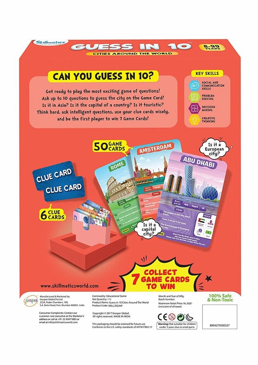 Skillmatics Educational Game : Cities Around the World - GUESS IN 10 (Ages 8-99)