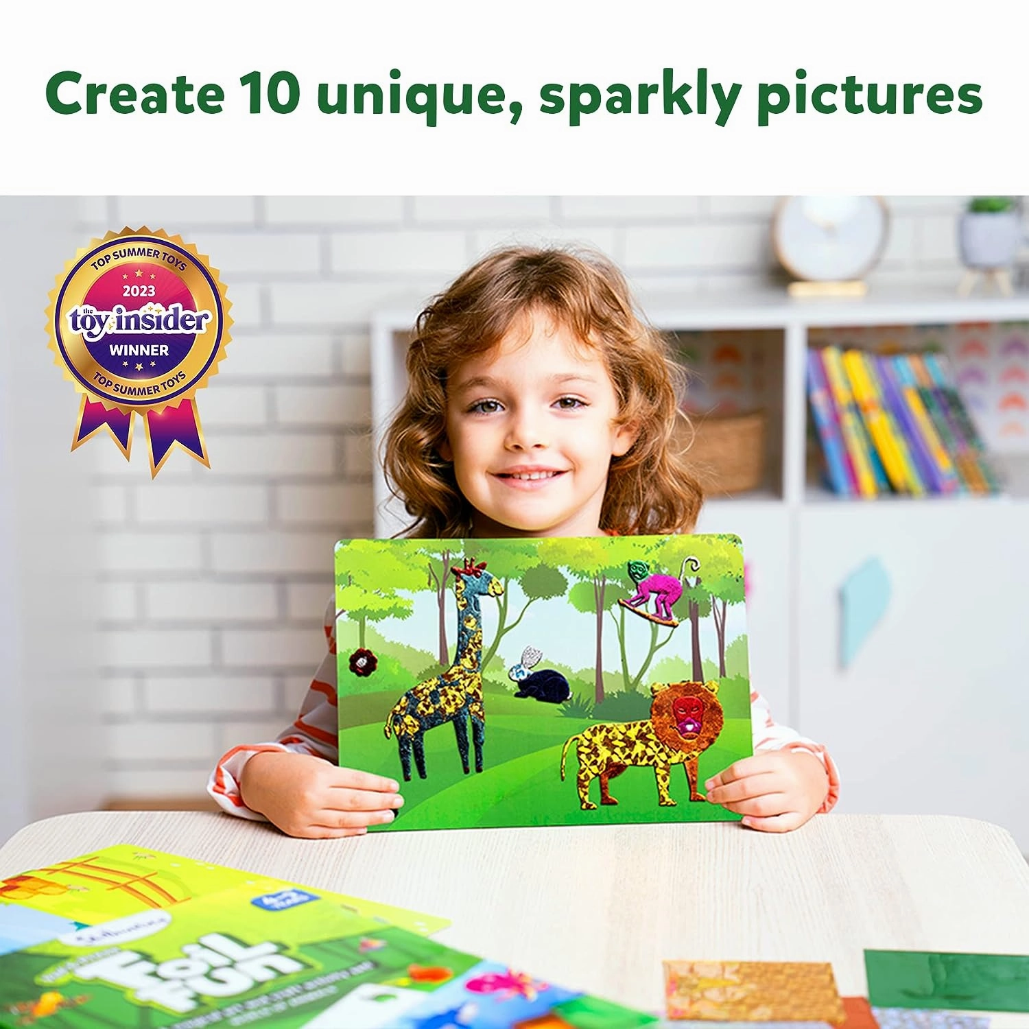 Skillmatics Foil Fun World of Animals - Art & Craft DIY Activity Kits for Ages 4 to 9 Years