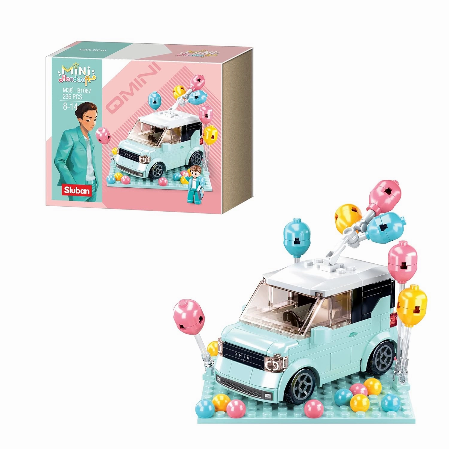 Sluban Mini Handcraft-Mini Car Building Blocks For Ages 8 