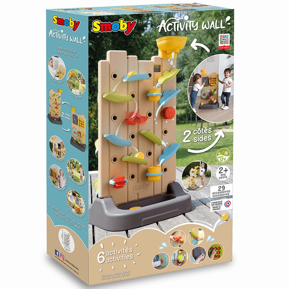 Smoby Ultimate 32" Activity Wall - Water & Ball Play Center for Toddlers