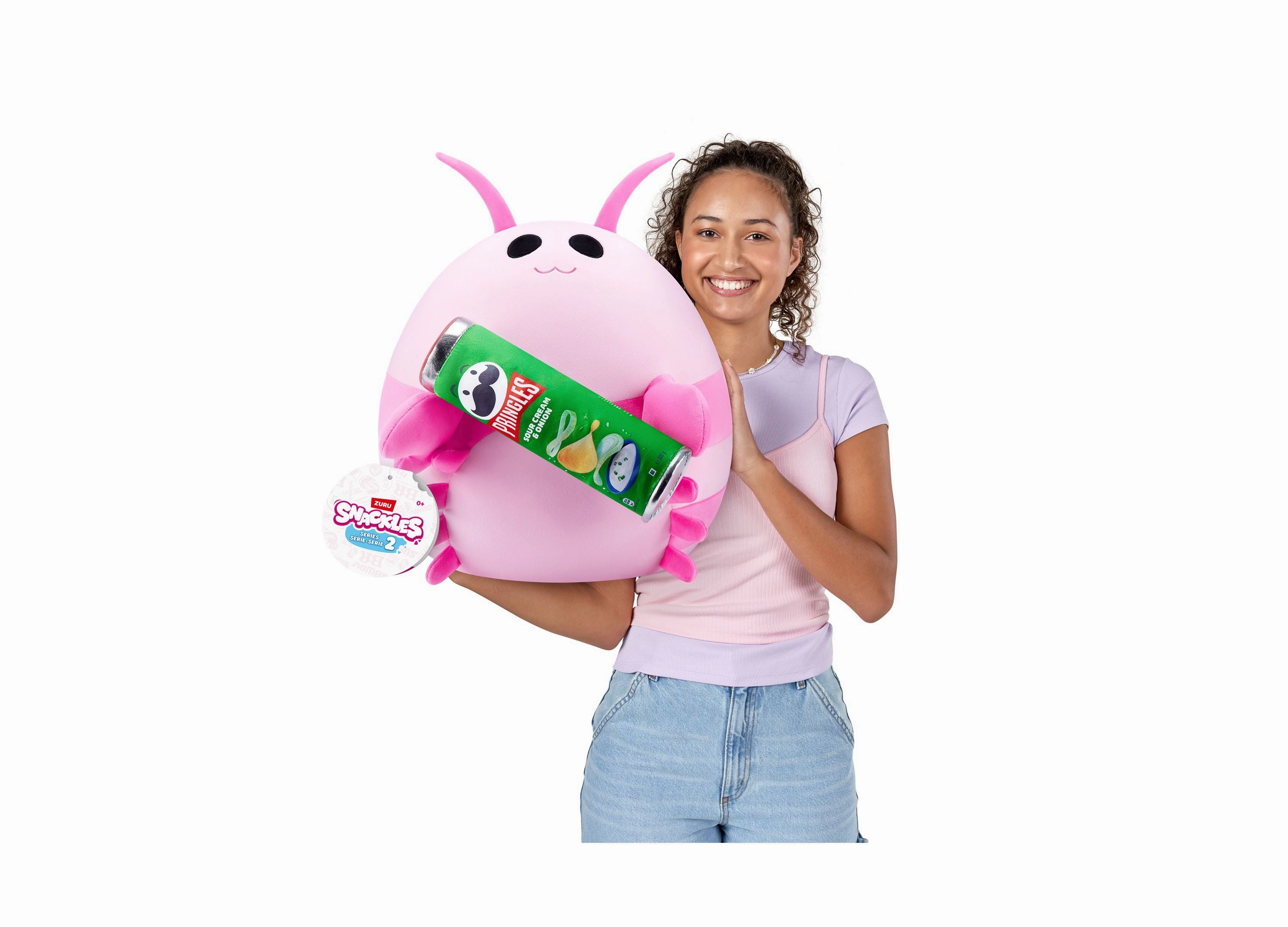 Snackles Zuru 16 inch Pink Hippo Pringles Plush Toy