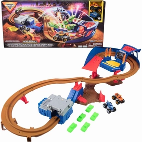 Spin Master Monster Jam 1:64 Booster Playset with Trucks
