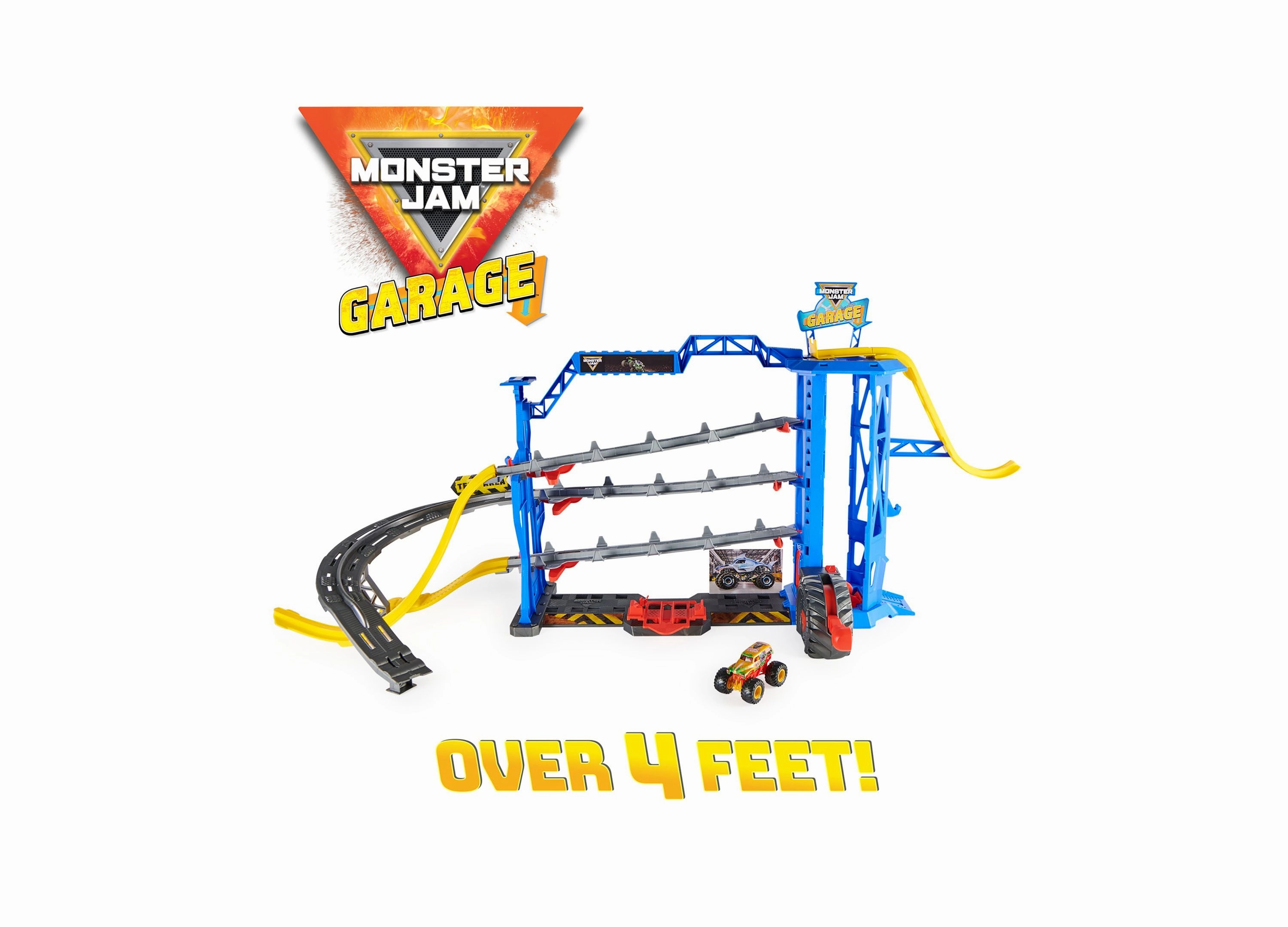 Spin Master Monster Jam 40th Anniversary Garage Playset with Exclusive Die-Cast Truck
