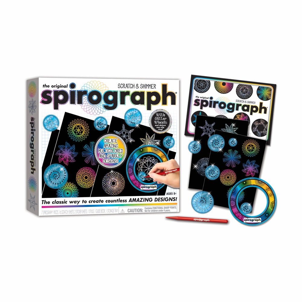 Spirograph Deluxe Scratch & Shimmer Art Set - Creative Drawing Kit