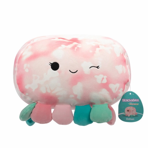 Squishmallows 12 Inch S20 Stackables Oshun Pink TieDye Octopus