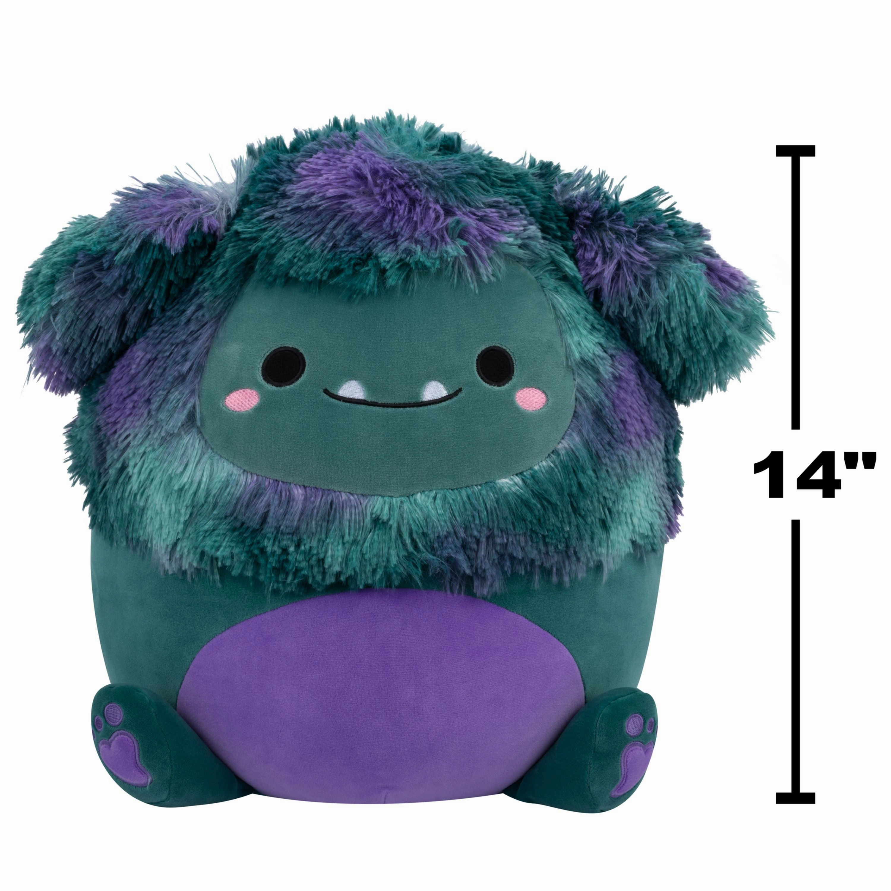 Squishmallows 14 Inch S20 JT Dark Teal Bigfoot With Purple Belly