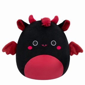 Squishmallows 7.5 Inch Plush S20 Rebecca Black And Maroon Jersey Devil