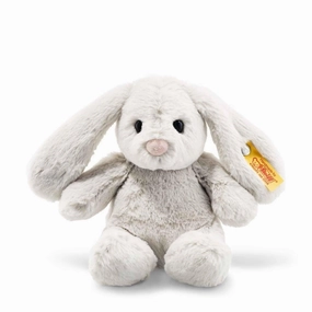 Steiff 18cm Hoppie Rabbit Light Grey Plush Toy Suitable from Birth