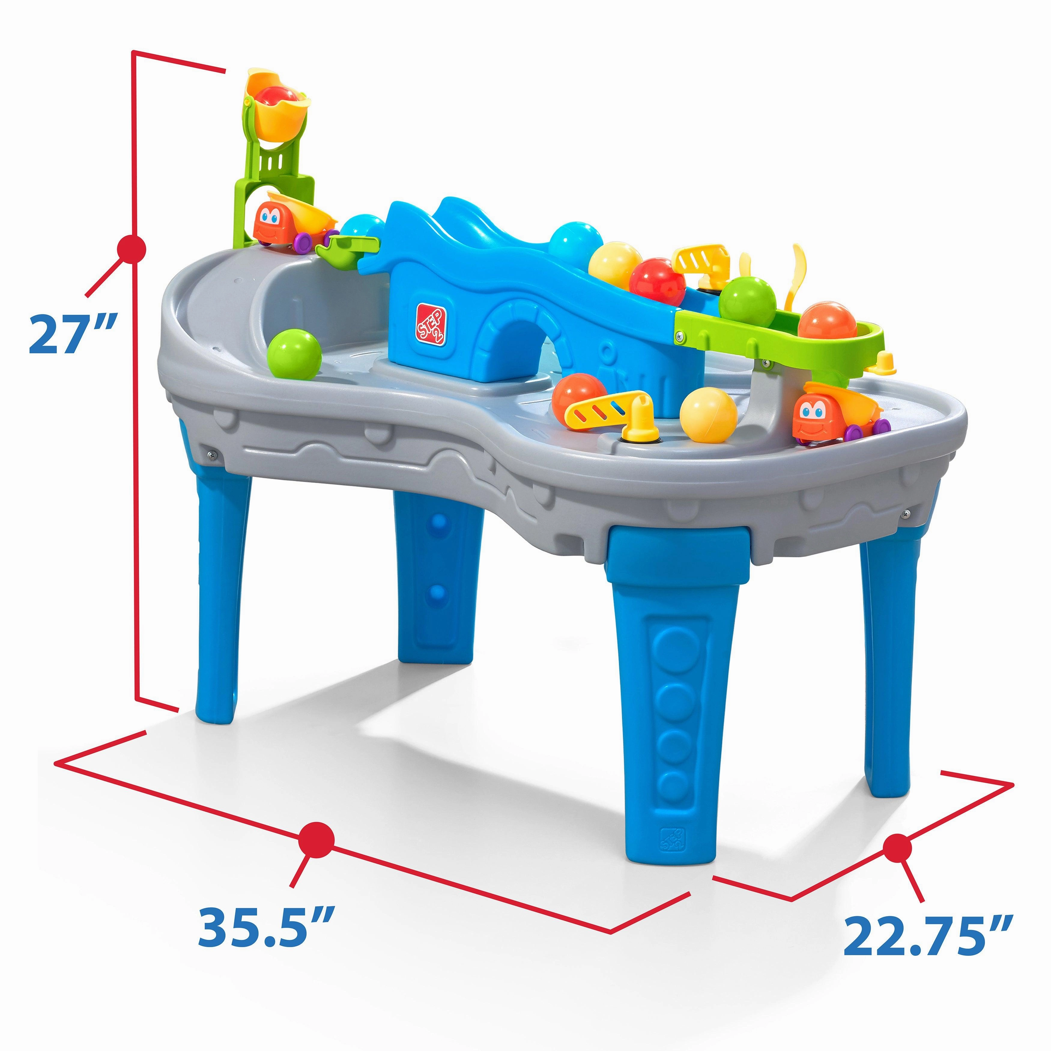 Step2 Ball Buddies Truckin' & Rollin' Play Table STEM & Ball Toy with 12 Accessory Toys for Toddlers