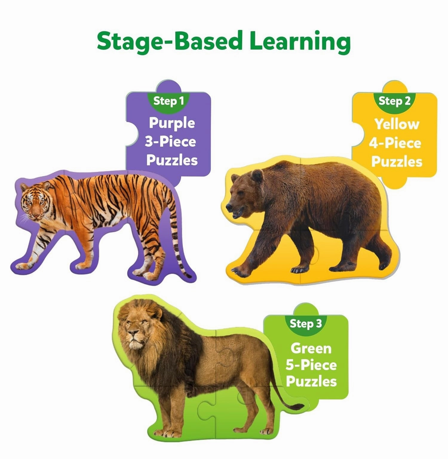 Step By Step Puzzles - Wild Animals