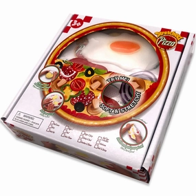 Stretcheez Pizza Playset - Surprise Toppings and Styles - Stretchy Toy Food for Creative Roleplay, Ages 3 