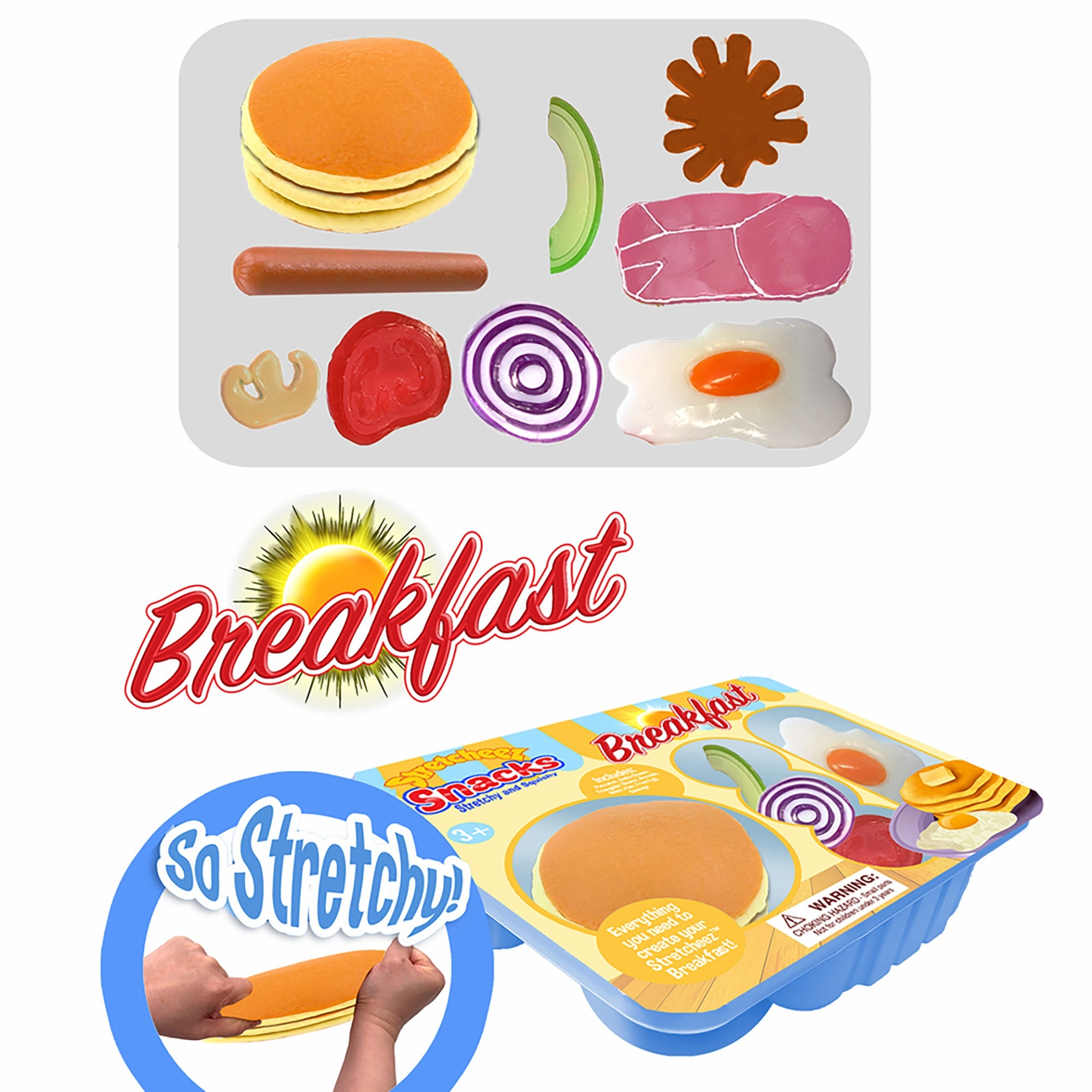 Stretcheez Snacks 2pk Mystery Combo: Breakfast, Sandwich, Hotdog Sets for Kids 3 