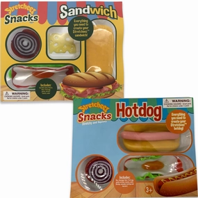 Stretcheez Snacks 2pk Mystery Combo: Breakfast, Sandwich, Hotdog Sets for Kids 3 