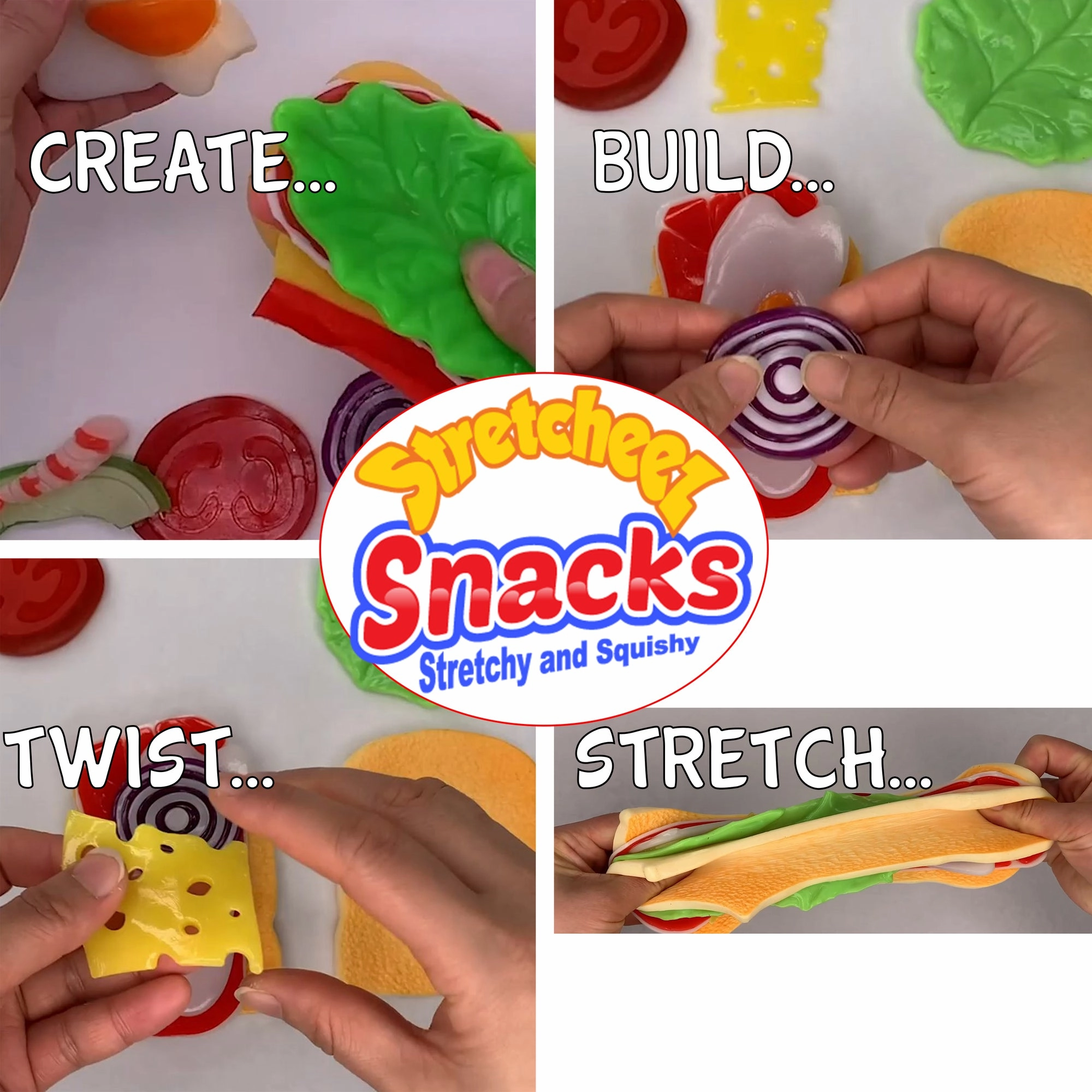 Stretcheez Snacks 2pk Mystery Combo: Breakfast, Sandwich, Hotdog Sets for Kids 3 