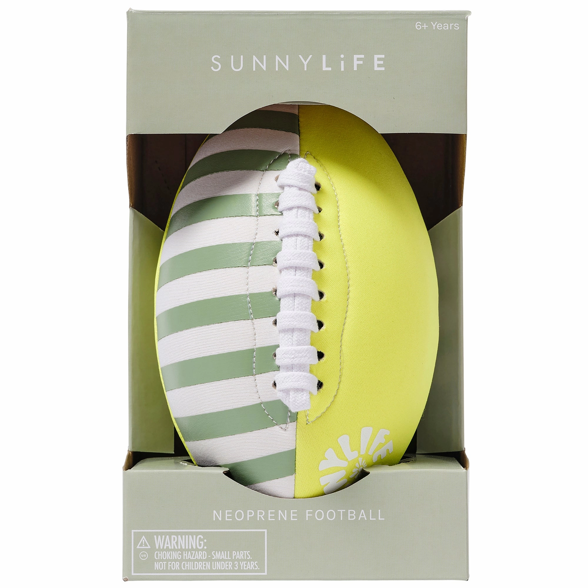 Sunnylife 9" Neoprene Football - Citrus Stripe Inflatable Pool Toy