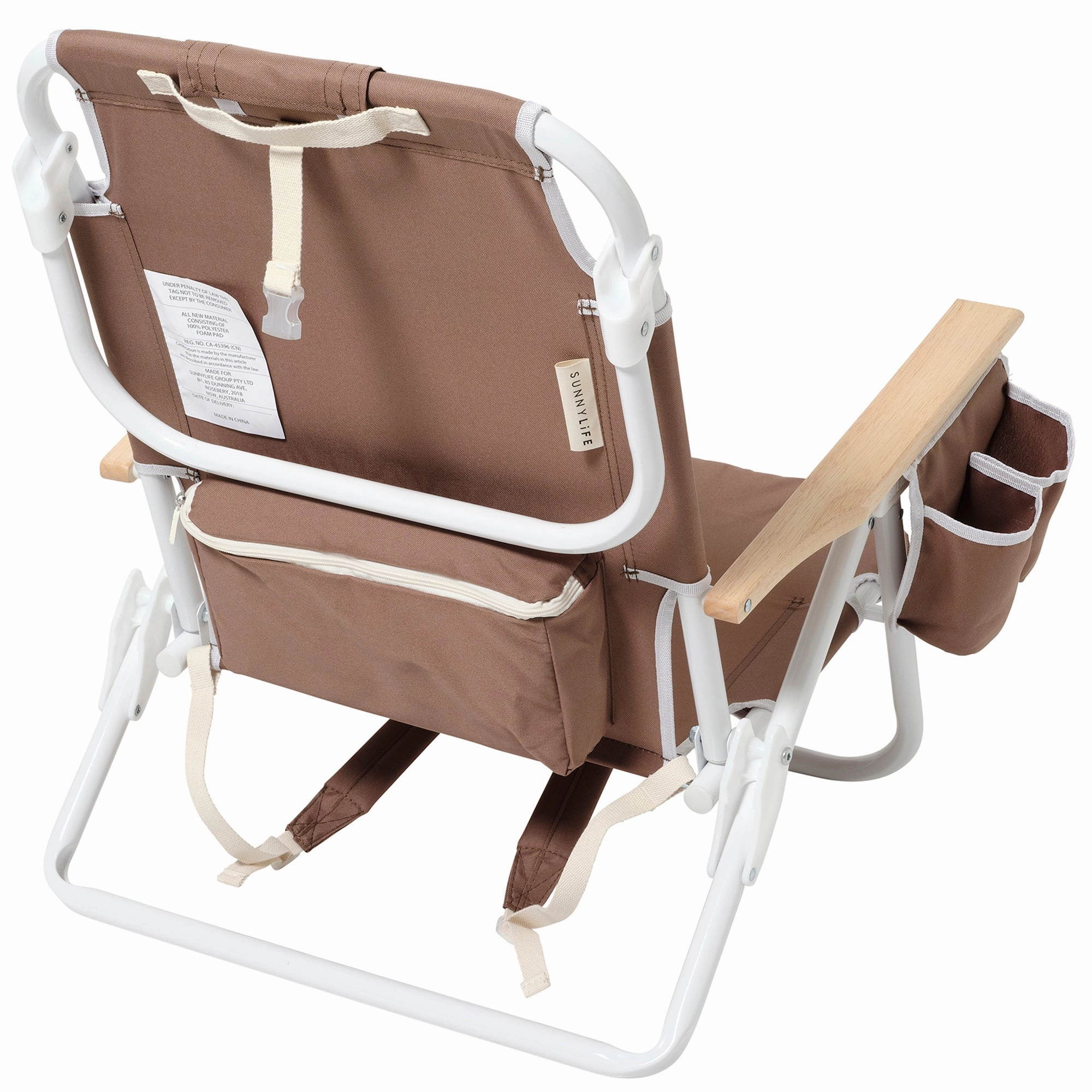 Sunnylife Deluxe Beach Chair - Rustico Driftwood with Cooler & Drink Holder