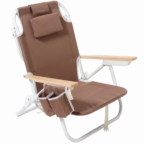 Sunnylife Deluxe Beach Chair - Rustico Driftwood with Cooler & Drink Holder