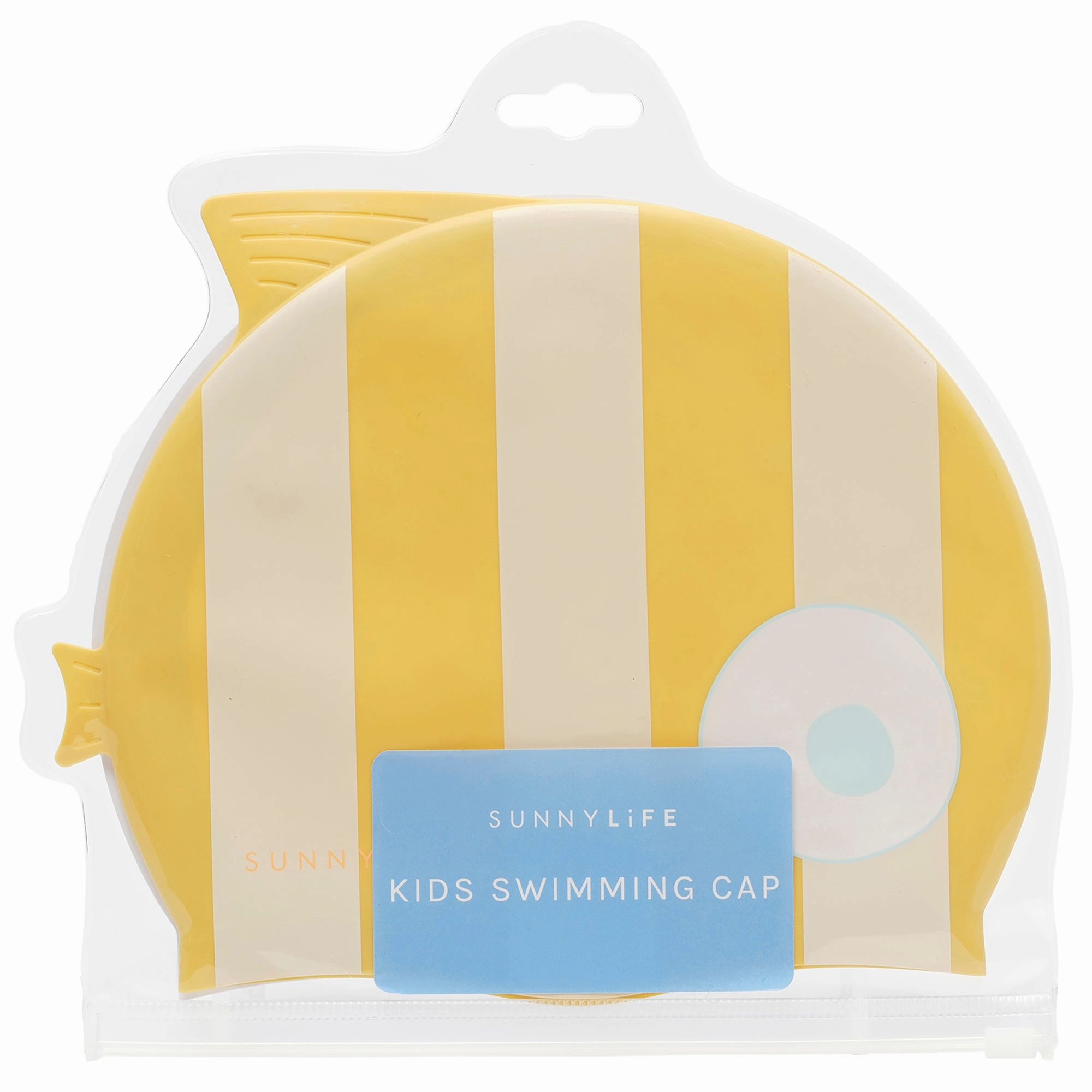 Sunnylife Finn The Fish Kids' Silicone Swim Cap, Ages 3-9