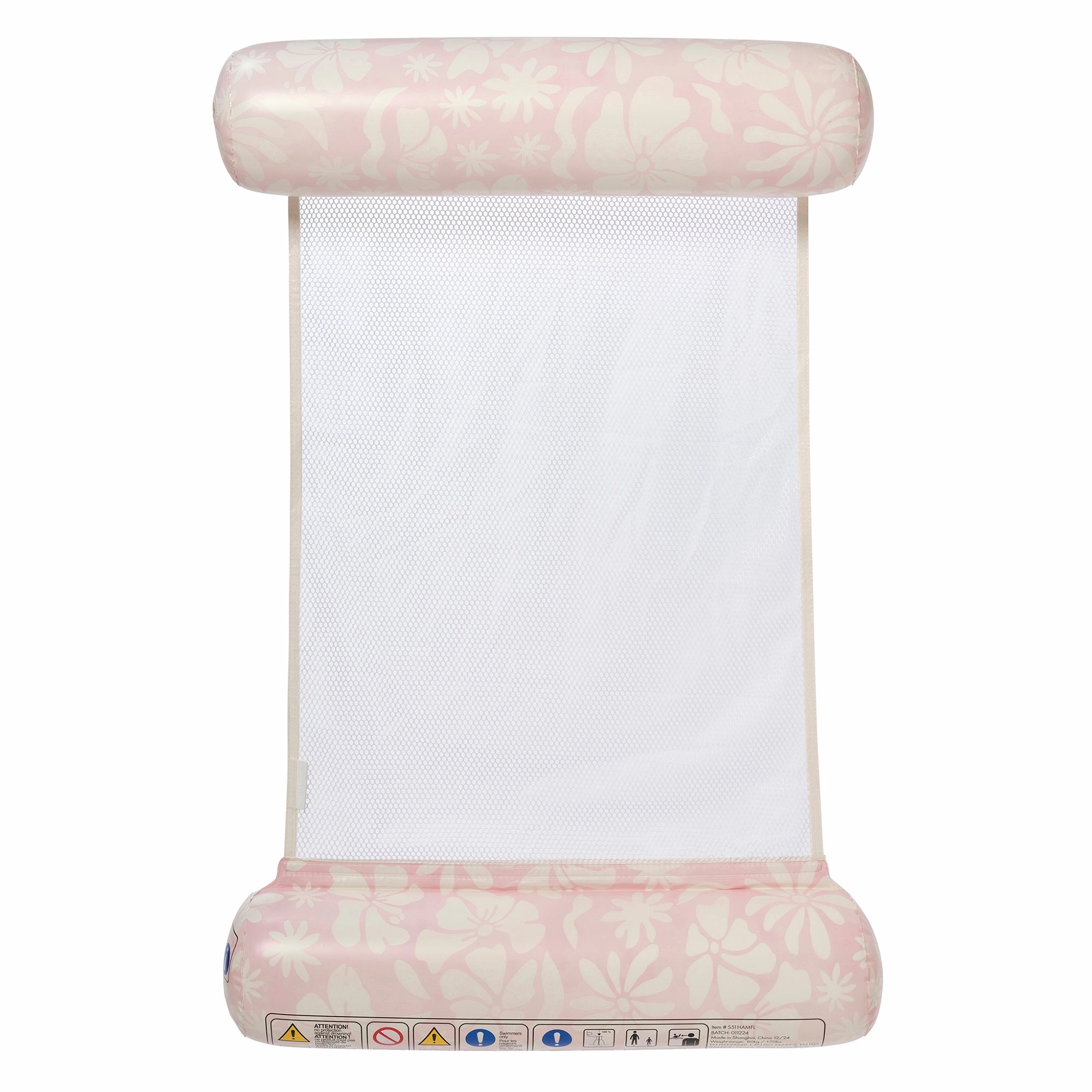 Sunnylife Hammock Float Stole My Heart Pink Floral Inflatable Lounger
