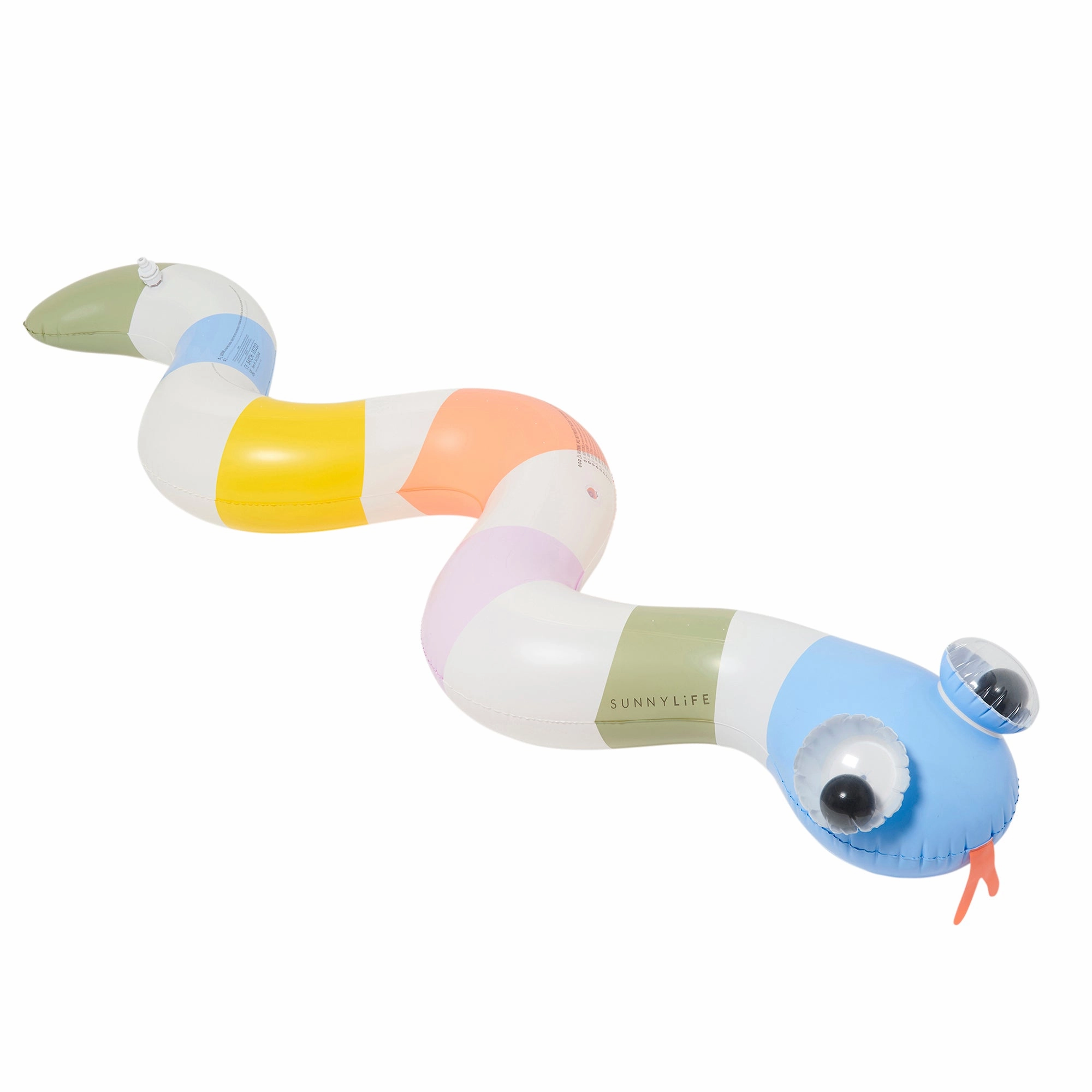 Sunnylife Inflatable Sprinkler - Into the Wild Snake, 72" Pastel Stripe