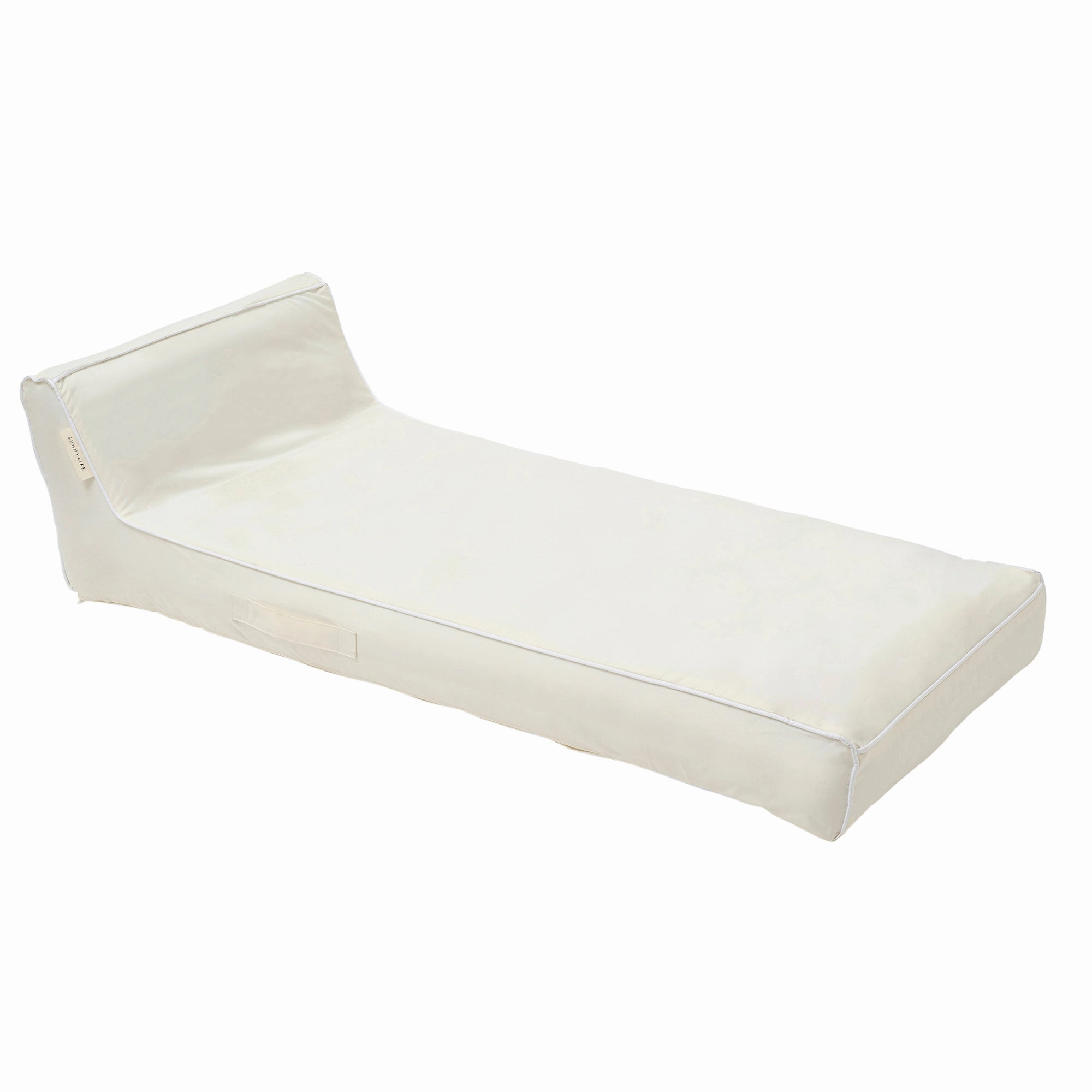 Sunnylife Luxe Lie-On Lounger Casa Blanca - Inflatable Relaxation Float with Head Rest