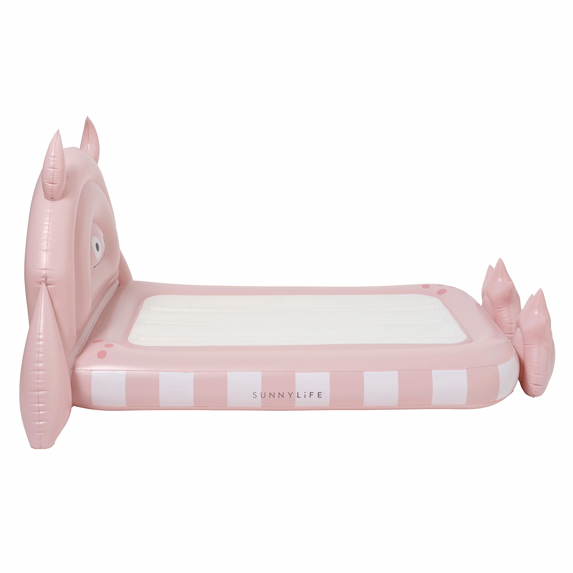 Sunnylife Monster Pink Kids Inflatable Sleepover Bed with Character Headboard