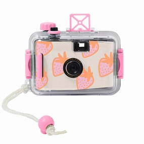 Sunnylife Sea Seeker Strawberry Camera - Retro 35mm, Waterproof with Wrist Strap