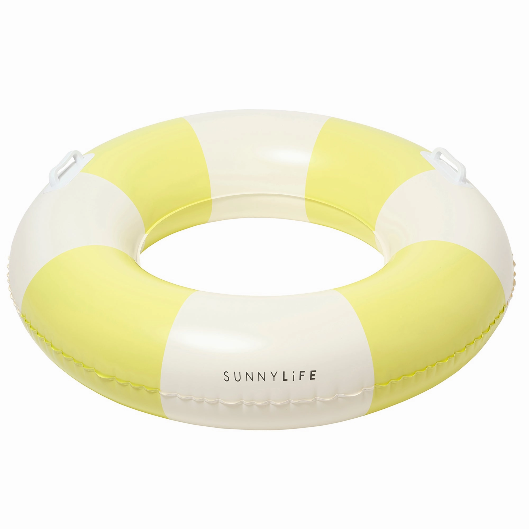 Sunnylife Slim Tube Pool Ring - Tides Out Citrus - 35" Inflatable Float with Handles
