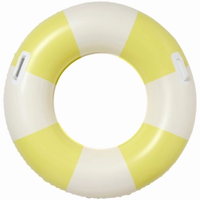 Sunnylife Slim Tube Pool Ring - Tides Out Citrus - 35" Inflatable Float with Handles