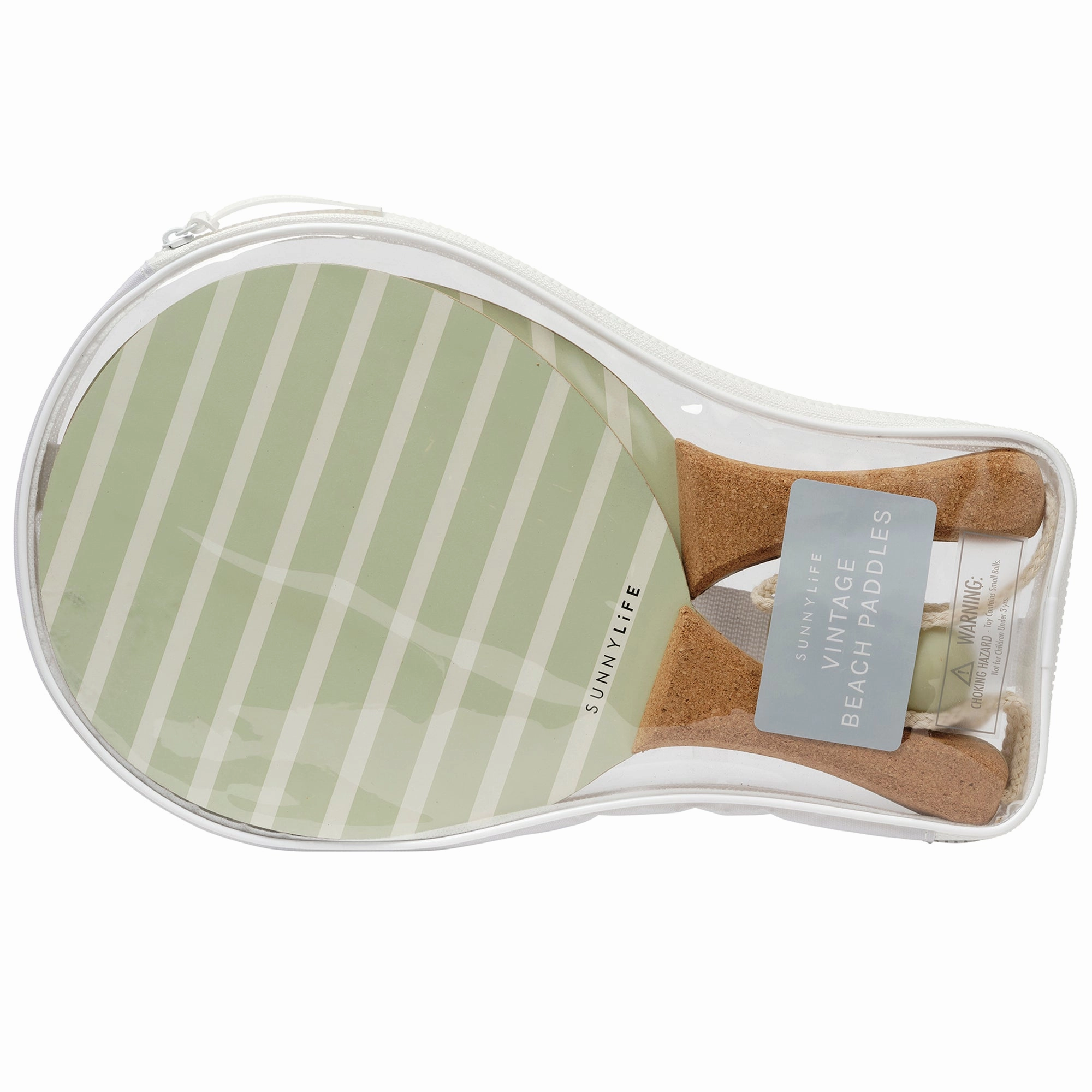 Sunnylife Vintage Beach Paddles - La Palma Sage Stripe