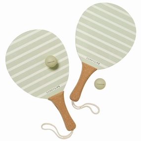 Sunnylife Vintage Beach Paddles - La Palma Sage Stripe